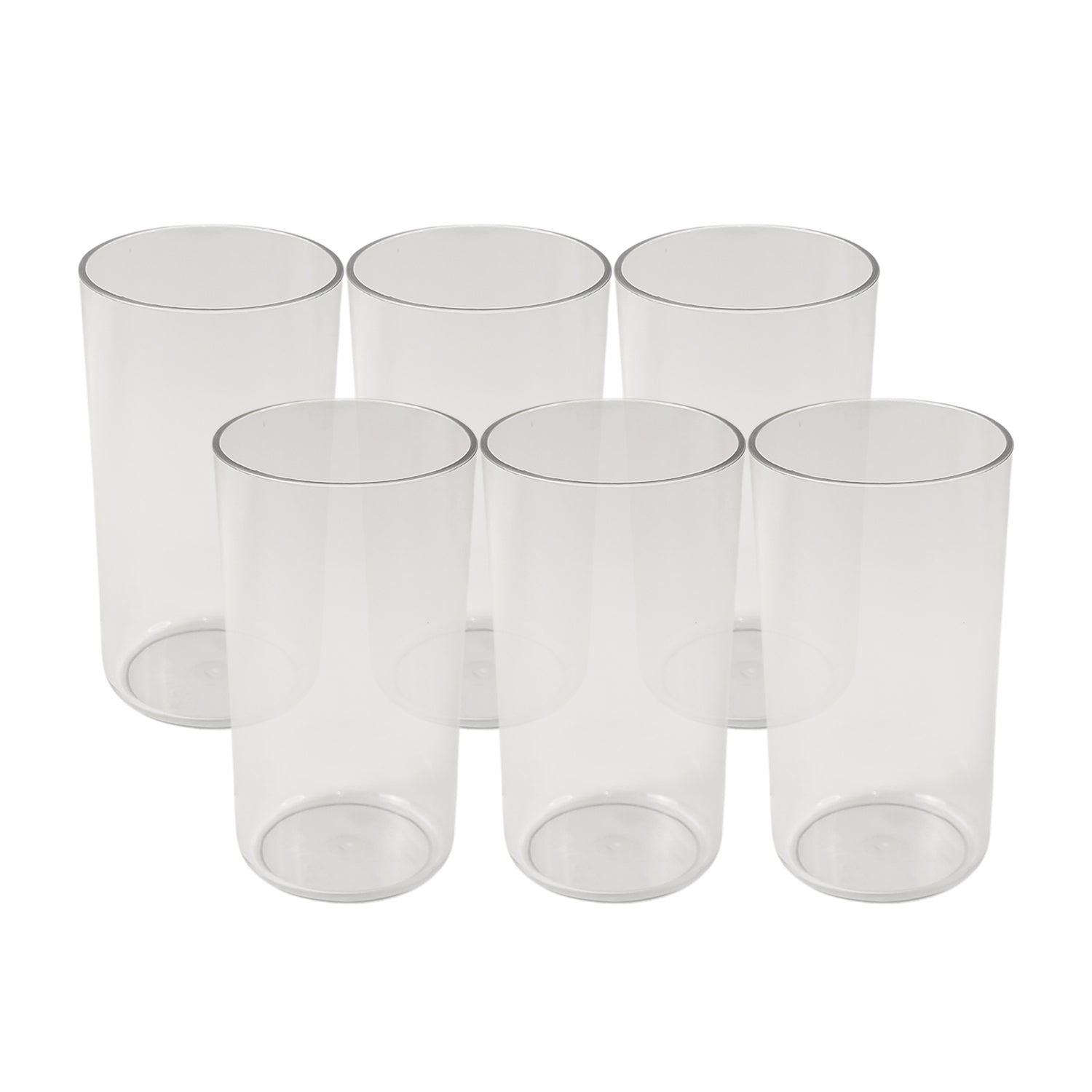 Apex Clear Plastic Tumbler  Glass Set  6-piece Unbreakable Apex Clear Plastic Tumbler  Glass Set  6-piece Unbreakable